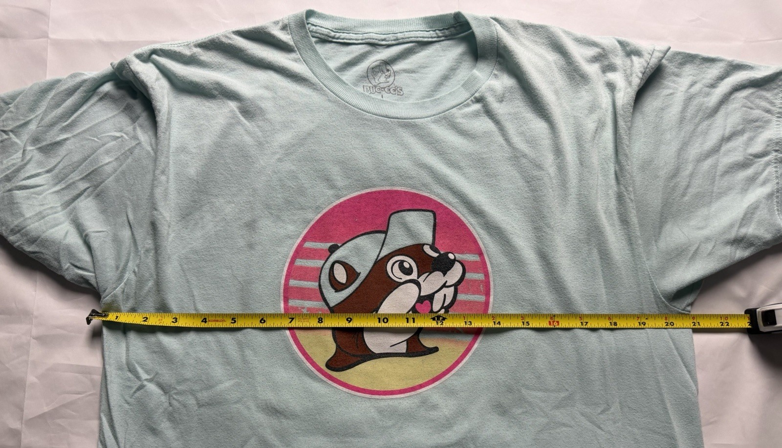 Buc-ee's and the Beach Pale Blue Summer Adult T Shirt Sz L FREE SHIPPING B85 gallery