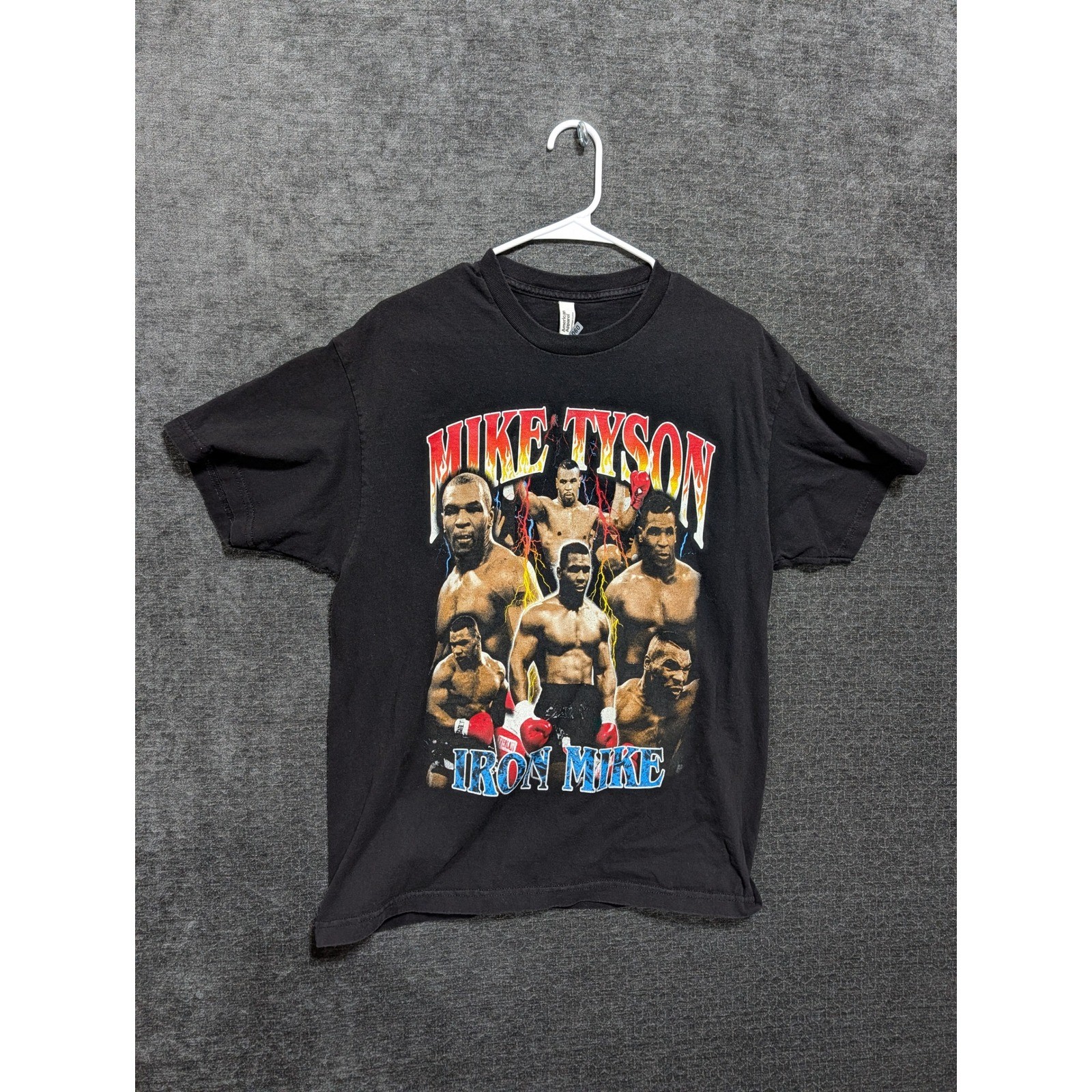 American Apparel Mike Tyson Iron Mike Graphic T-Shirt Black Mens Large 1301 gallery