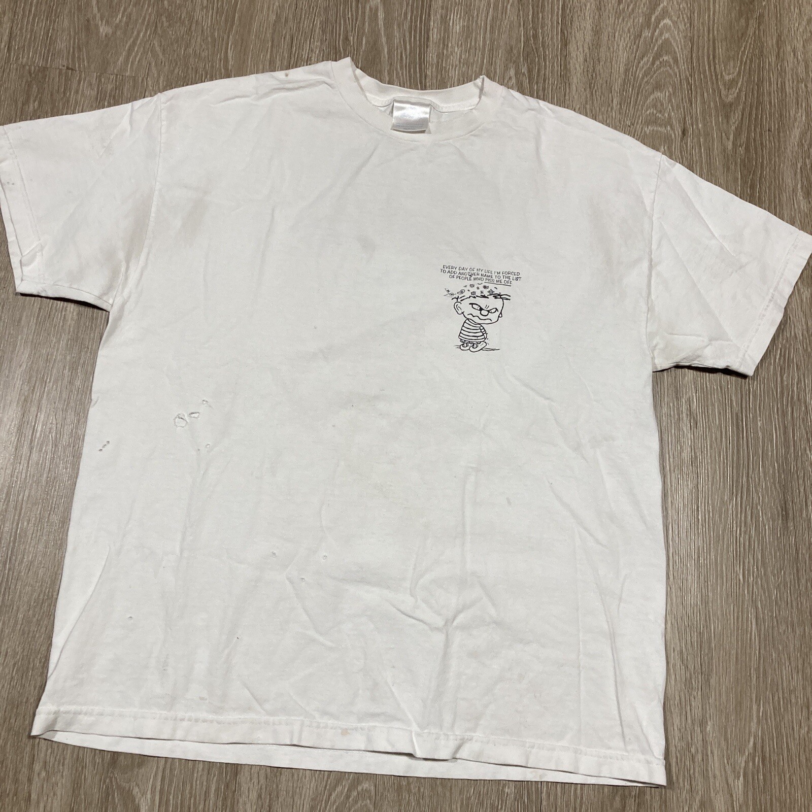 Calvin Shirt L 90s 00s Y2k Distressed People PMO Funny Parody Crude Humor Tee gallery