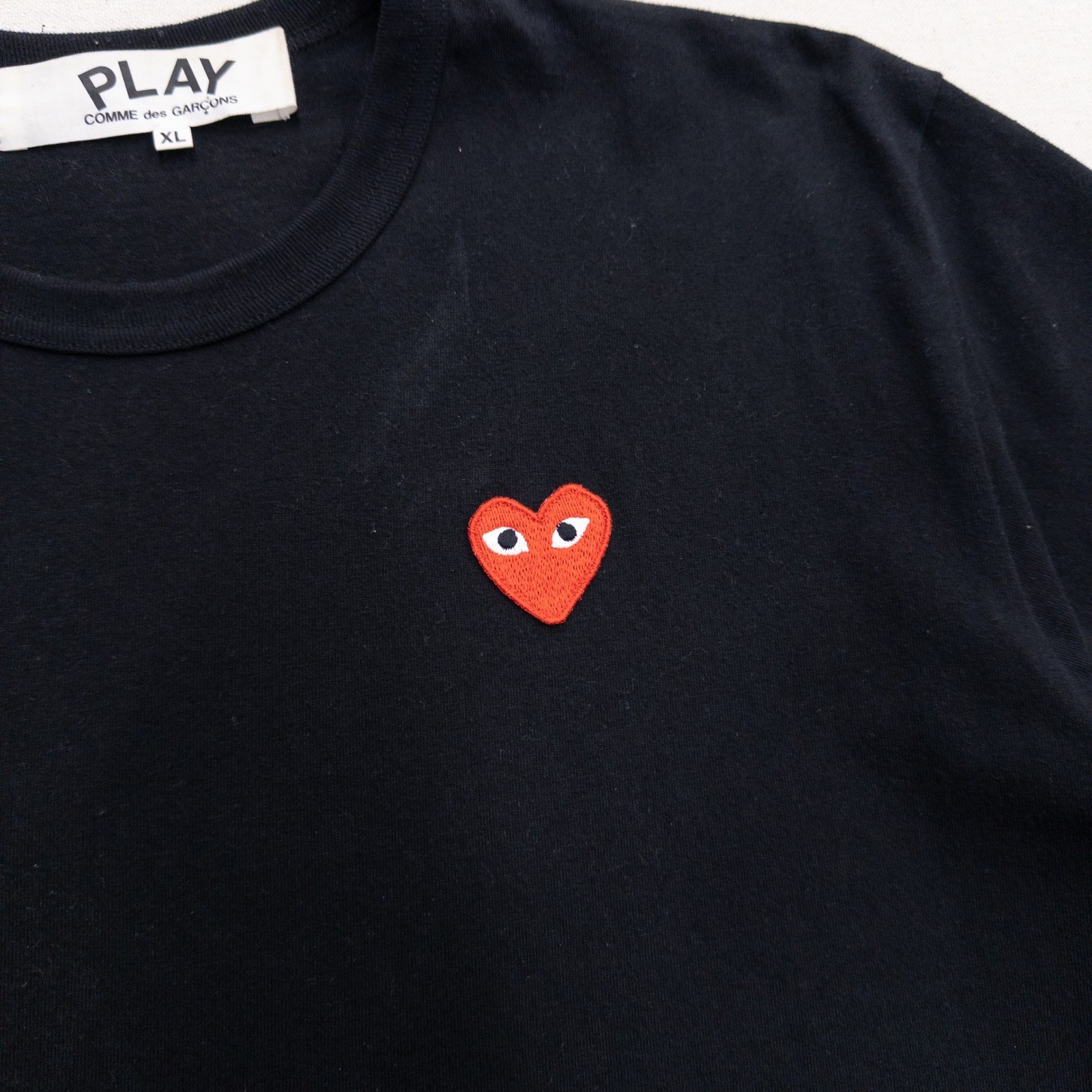 Comme des Garcons PLAY Red Heart Logo T-Shirt Black XL AZ-T108 Made in Japan gallery