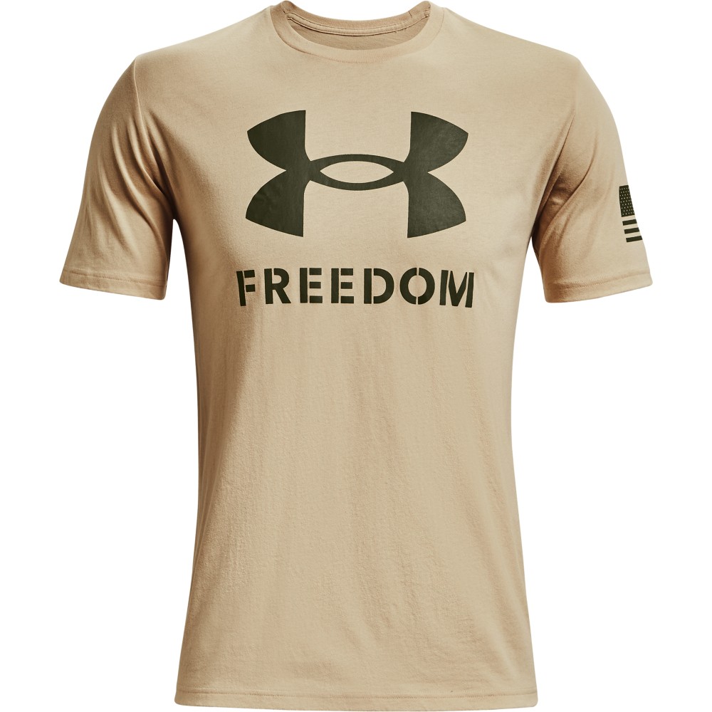 Under Armour 1370811 Men's UA Freedom Logo T-Shirt, Desert Sand, Medium gallery