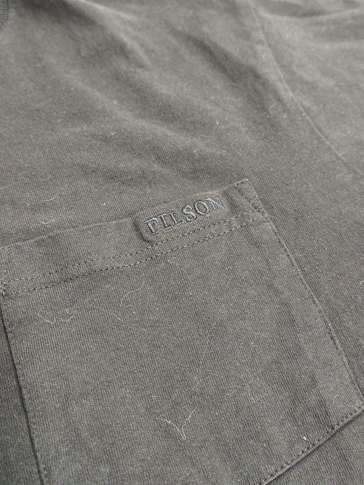 Filson Men’s Pocket Tee (lot Of 2) Heathered Gray , Washed Black Size Medium gallery