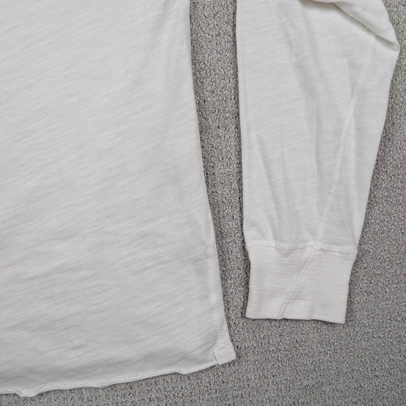 Rag & Bone Henley Shirt Long Sleeve White Men's XXL Cotton Standard Issue Base gallery