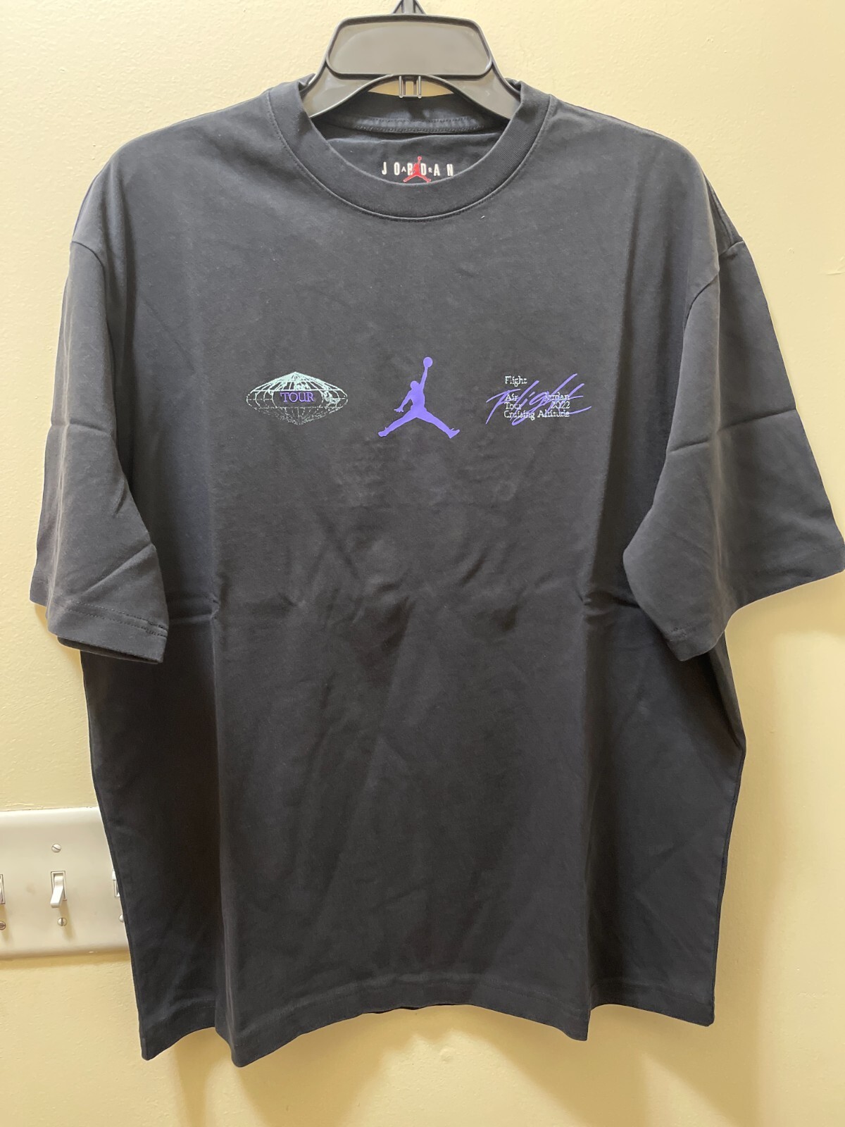 Jordan T-Shirt Men's M Black Graphic Bulls 23 Crew Short Sleeve DM1444-601 S224 gallery
