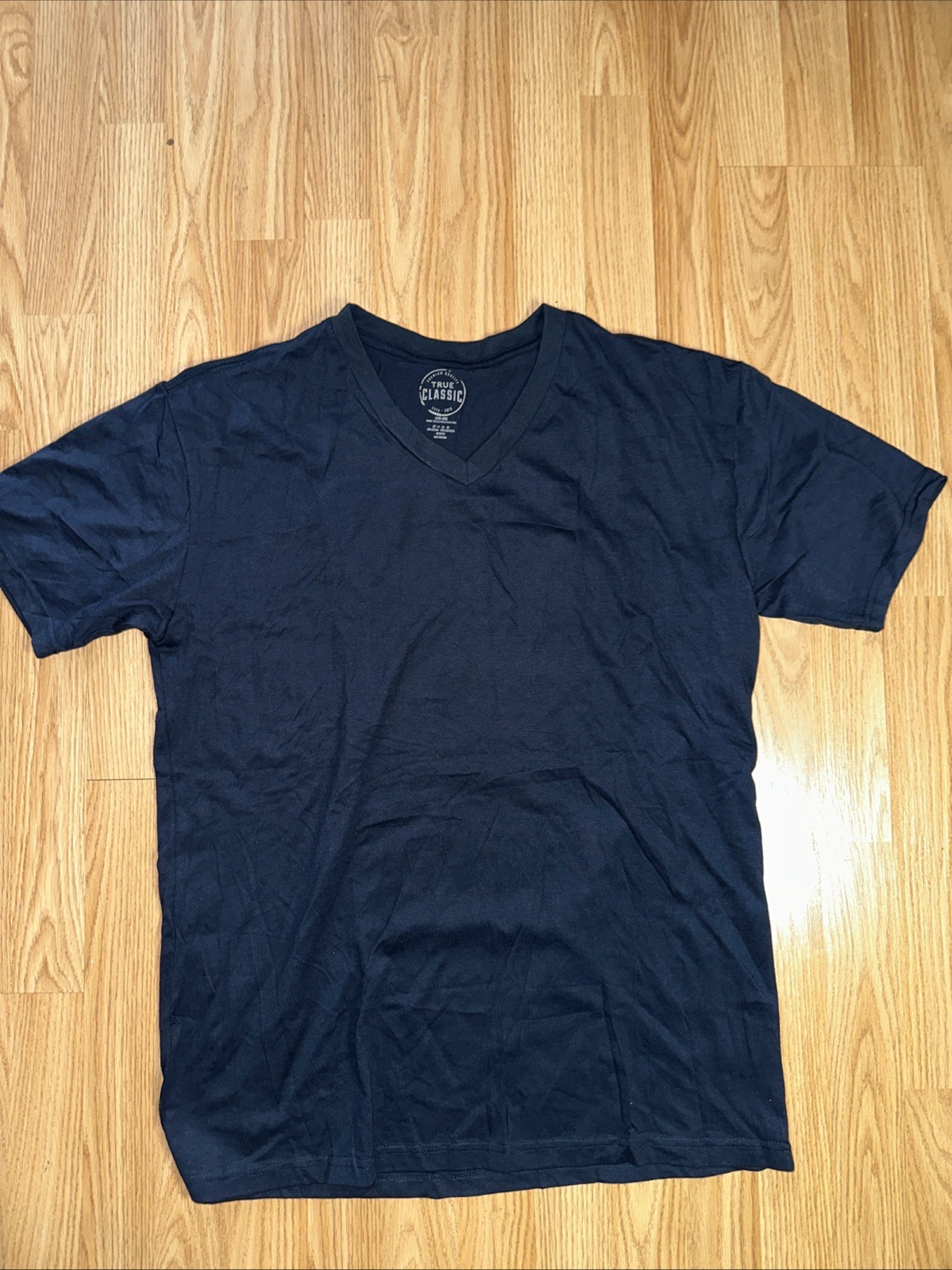 True Classic Premium Quality V Neck T Shirt Mens Blue XL gallery