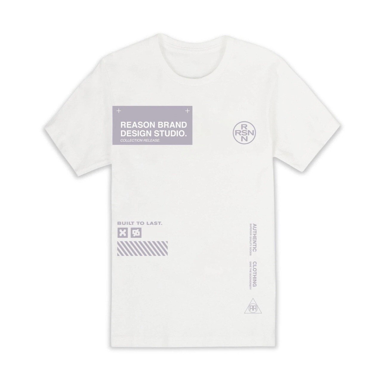 NWT Reason Design Studio Men’s Limited Edition “Built To Last” White Tee Large gallery