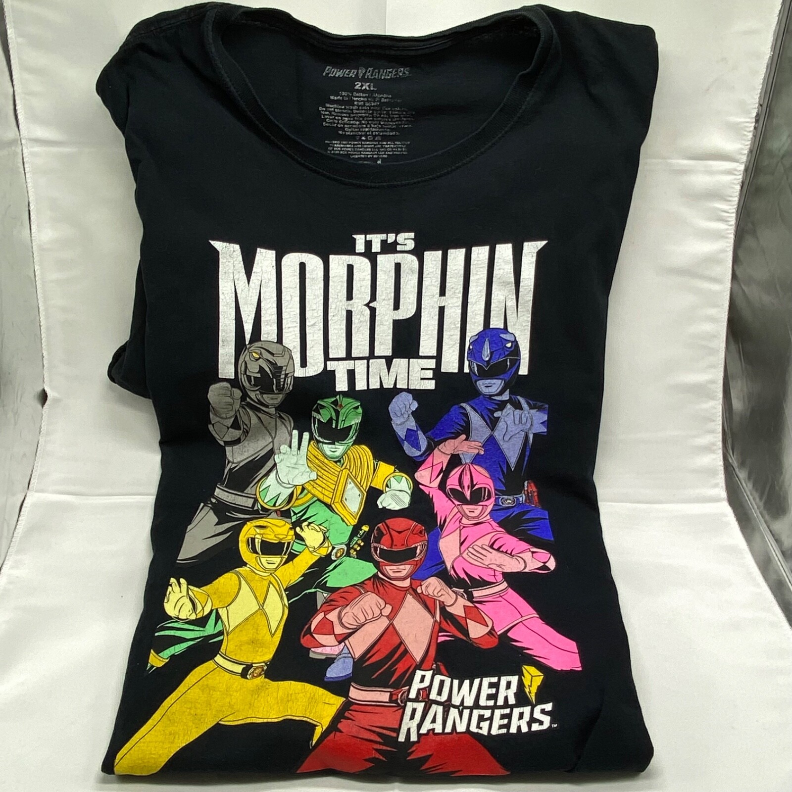 Mighty Morphin Power Rangers Graphic Print T shirt Size 2XL gallery