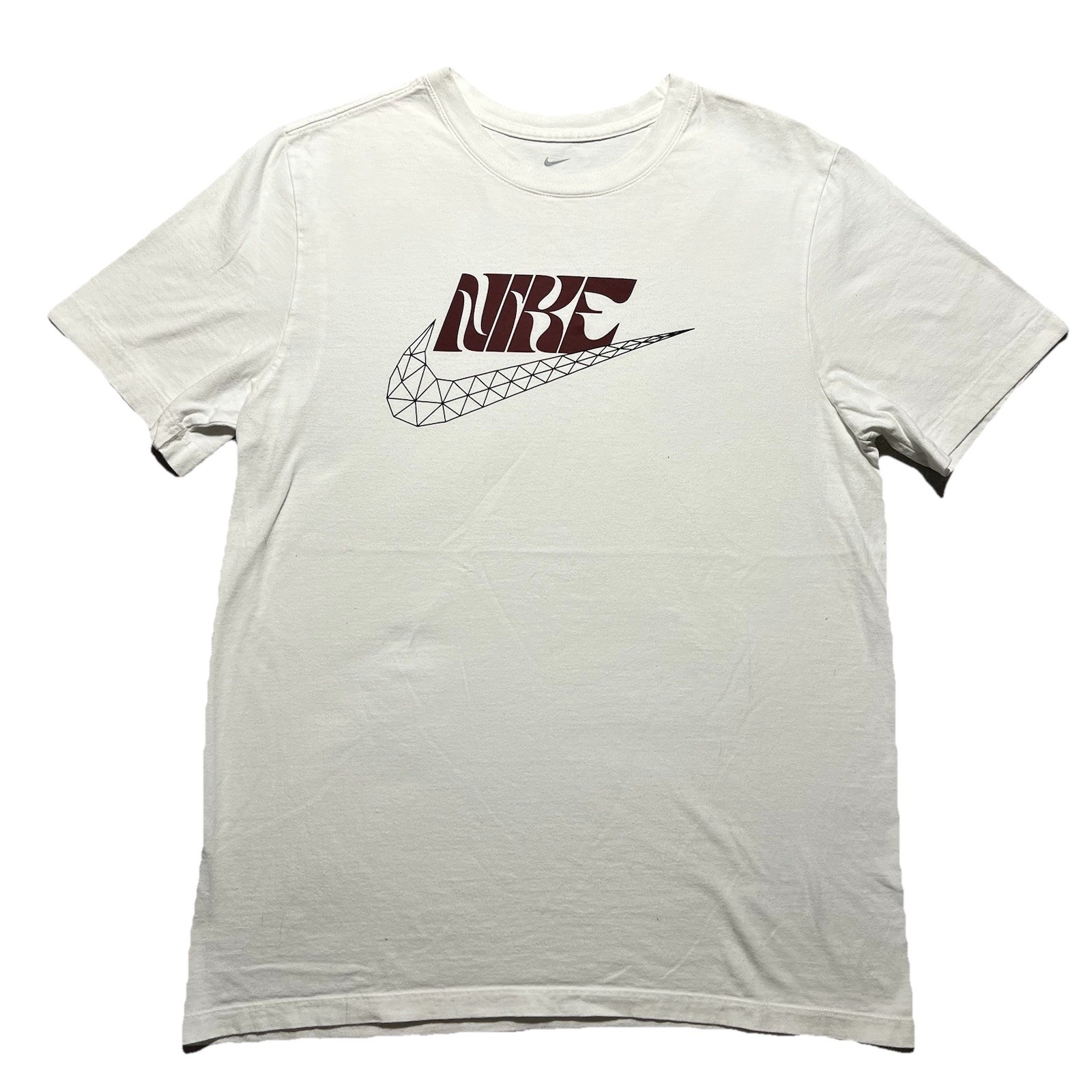 Nike Geometric Swoosh Graphic T Shirt White Mens Medium Streetwear gallery
