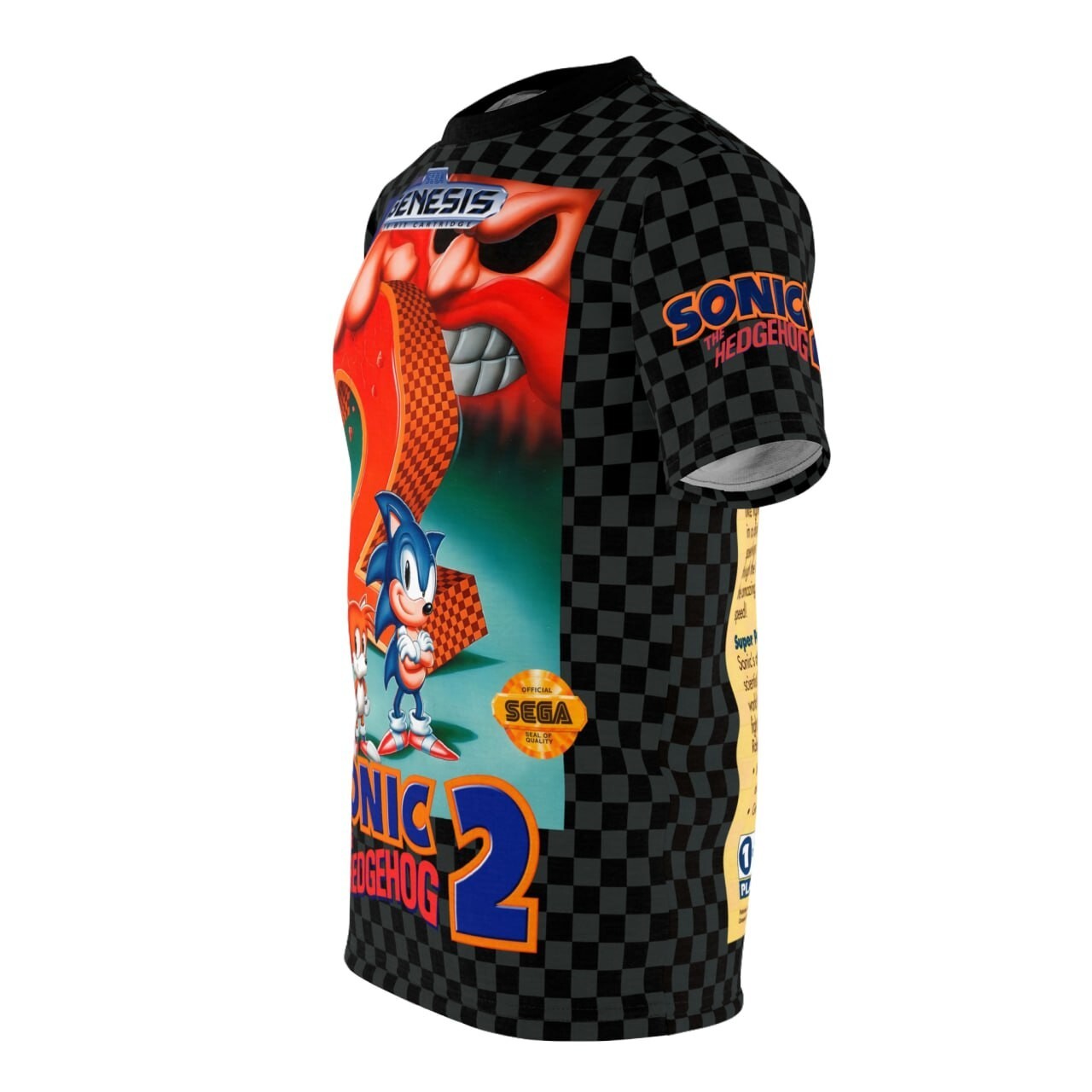 Sonic the Hedgehog 2 1992 Sega Genesis Retro Video Game Box Cover Game T-Shirt gallery