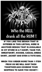 LAUGHING PIRATE SKULL CROSSED BONES JOLLY ROGER EYE PATCH CARIBBEAN T-SHIRT WS27