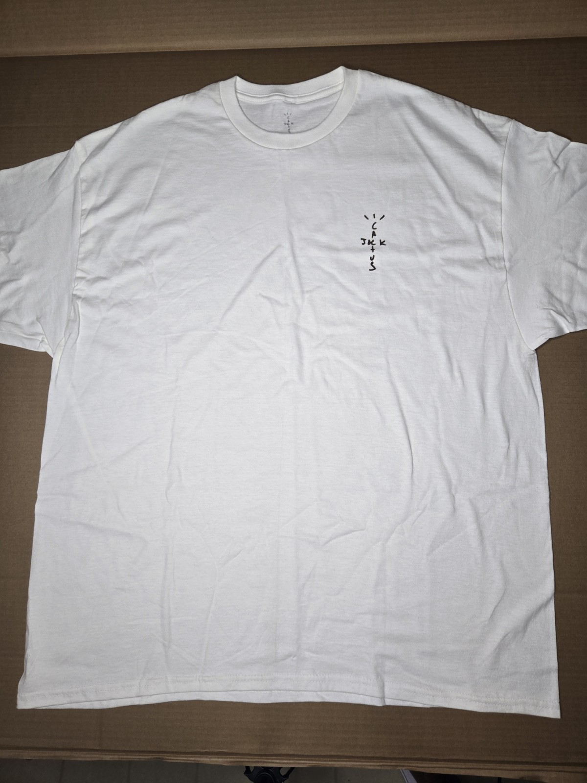 Cactus Jack Travis Scott Graphic Logo White Cotton Men’s Crew Neck T-Shirt XL