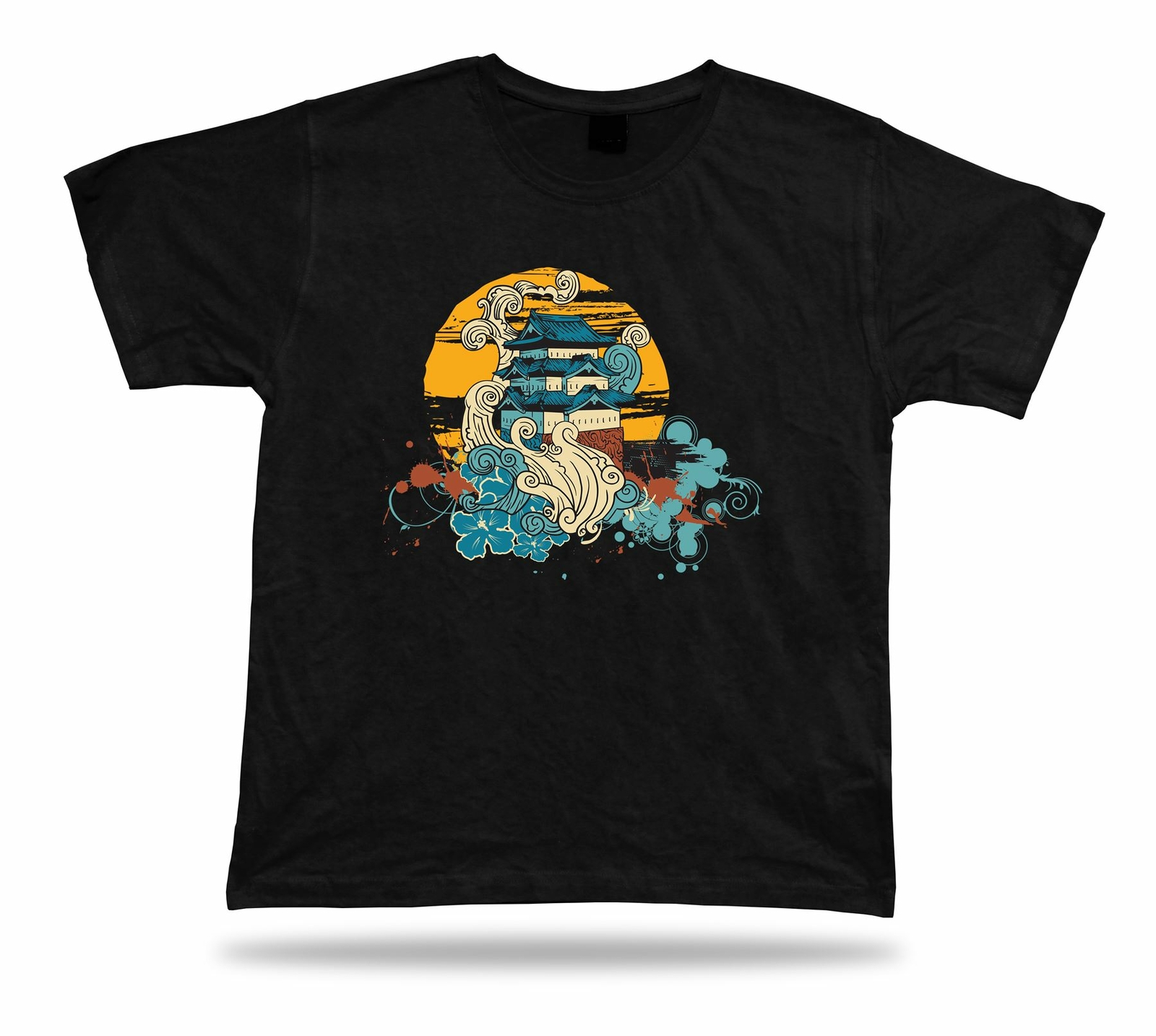 Water Retro Vintage Dragon Art Ocean Mens Tshirt T Birthday gift idea all sizes
