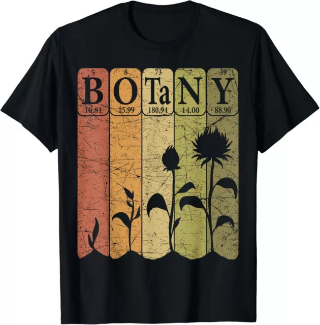 Botany Periodic Table Elements Plant Lover Botanical Gift Tees S-3XL