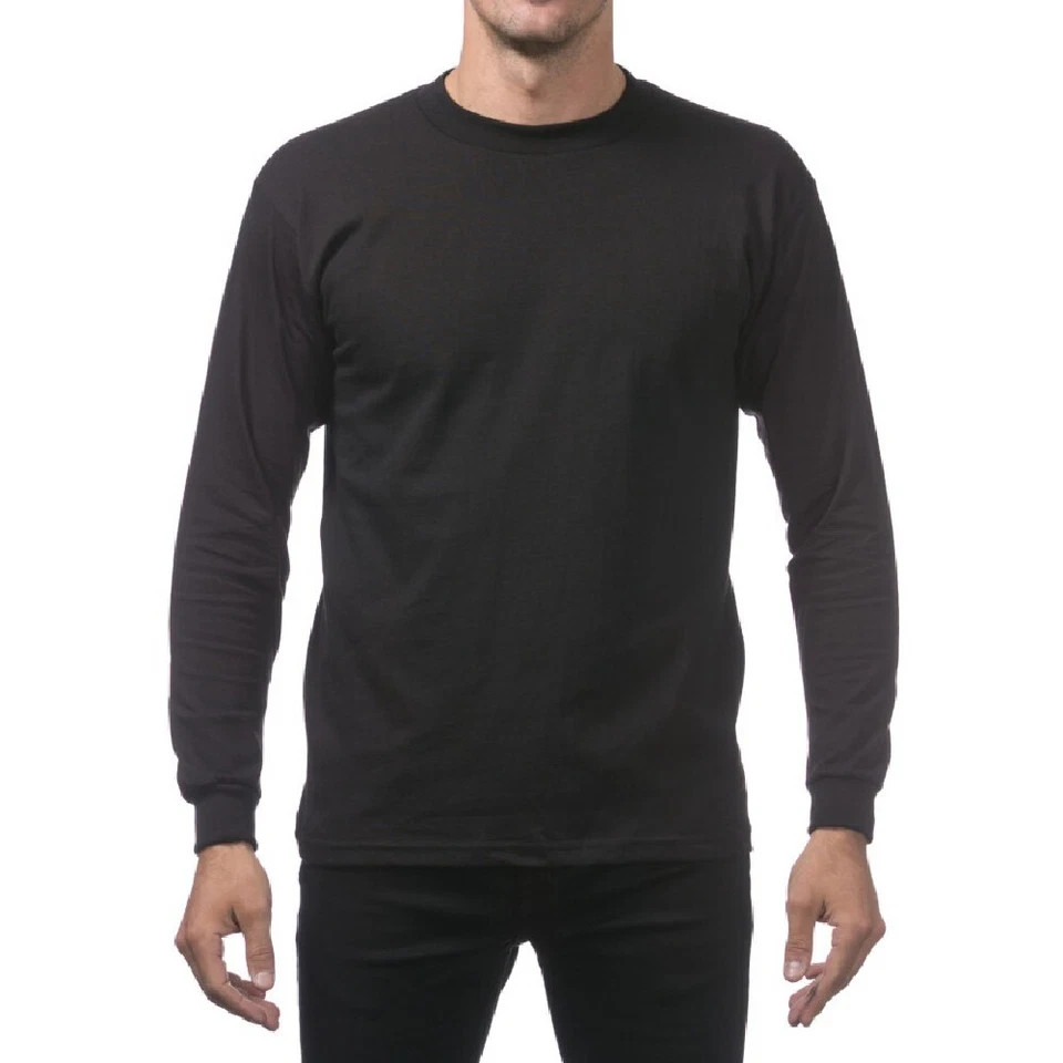 PRO CLUB 100% AUTHENTIC HEAVYWEIGHT LONG SLEEVE T-SHIRT 3 PACK gallery