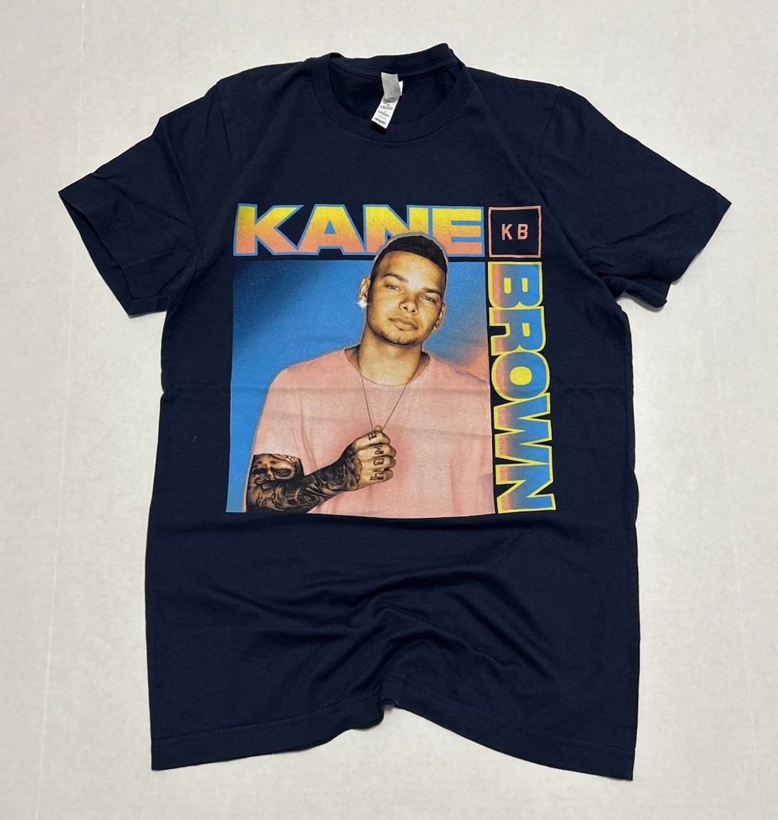 Kane Brown Shirt Concert Men’s Small Blue Rainbow Design Tour Merch 2020