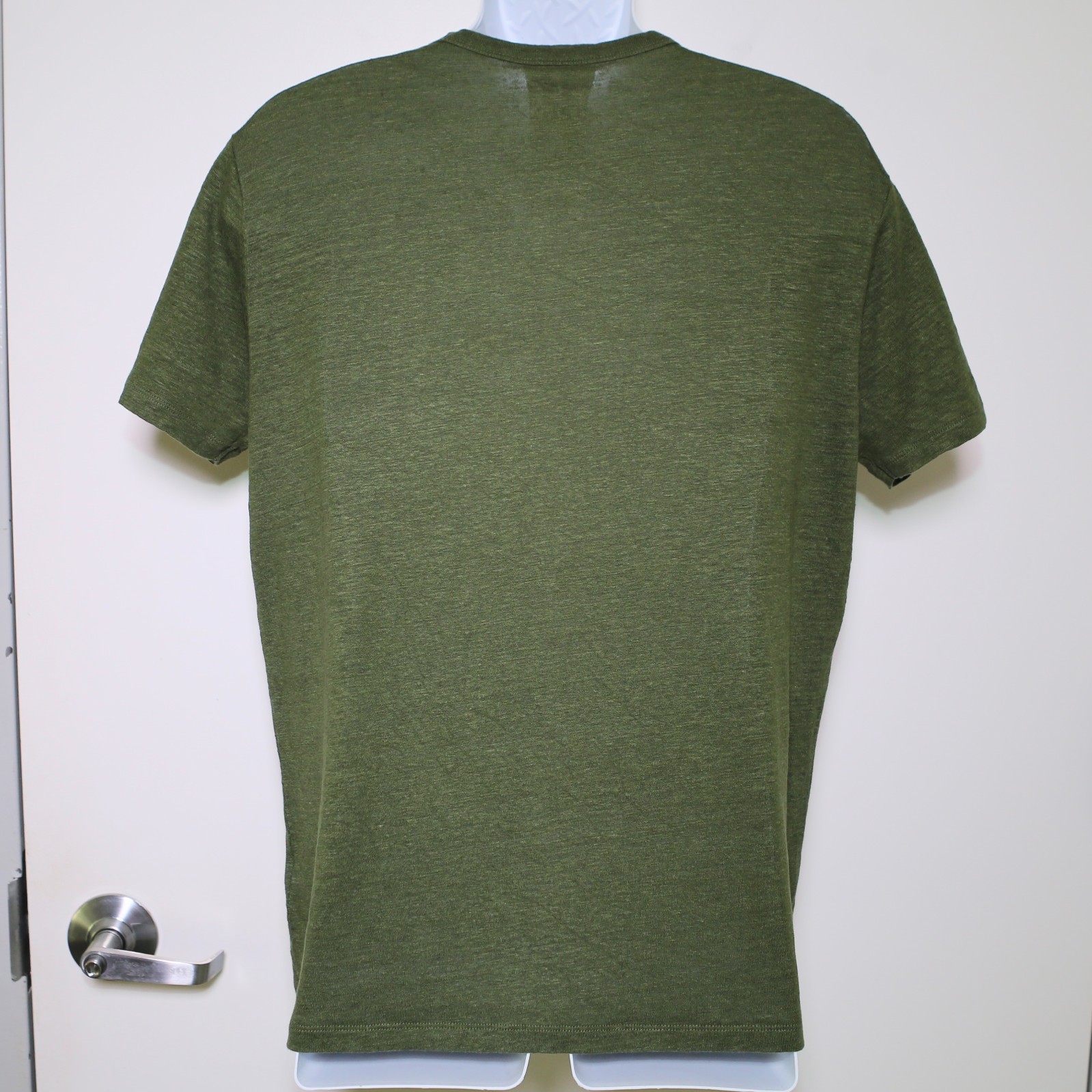 MC2 SAINT BARTH - Green 100% Linen Short Sleeve Crewneck T-Shirt - Men's Medium gallery