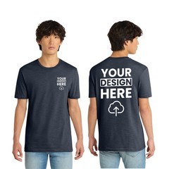 Mens Custom Printed Combed Ring Cotton Blend Soft Durable Casual Everyday Tee