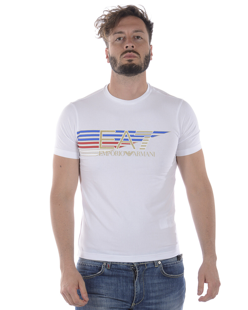 Emporio Armani EA7 T-Shirt Sweatshirt Man White 3ZPTA0PJM5Z 1100 SzXL MAKE OFFER