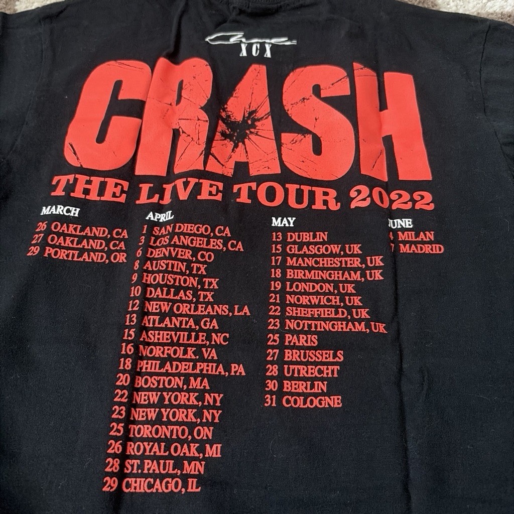 Charli xcx crash live tour concert shirt - Size M (gildan hammer tag) gallery