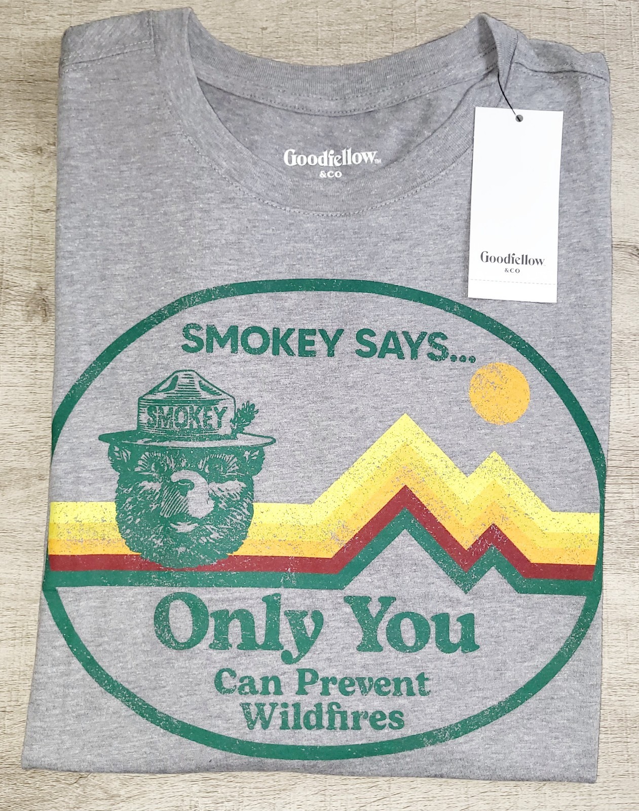 Goodfellow Smokey Bear Only You Can Prevent Wildfires T Tee Shirt Mens M NWT