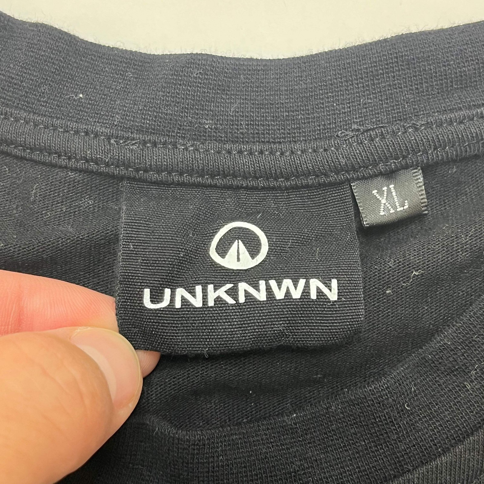UNKNWN Mens Logo Hoop Shirt XL Black Used gallery