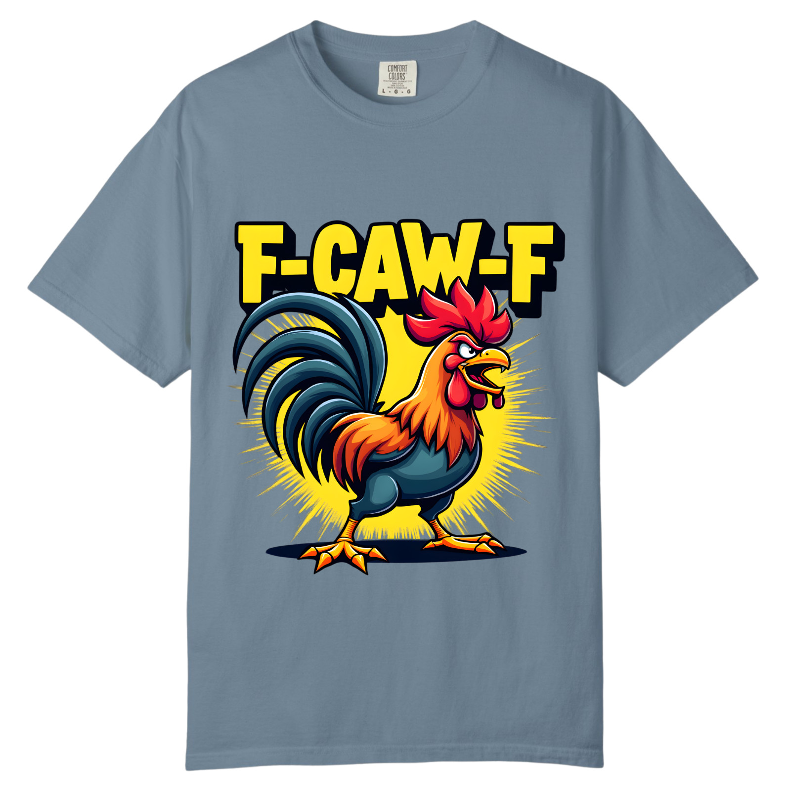F-CAW-F Angry Rooster T Shirt, Comfort Colors T Shirt, Unisex Streetwear Tee gallery