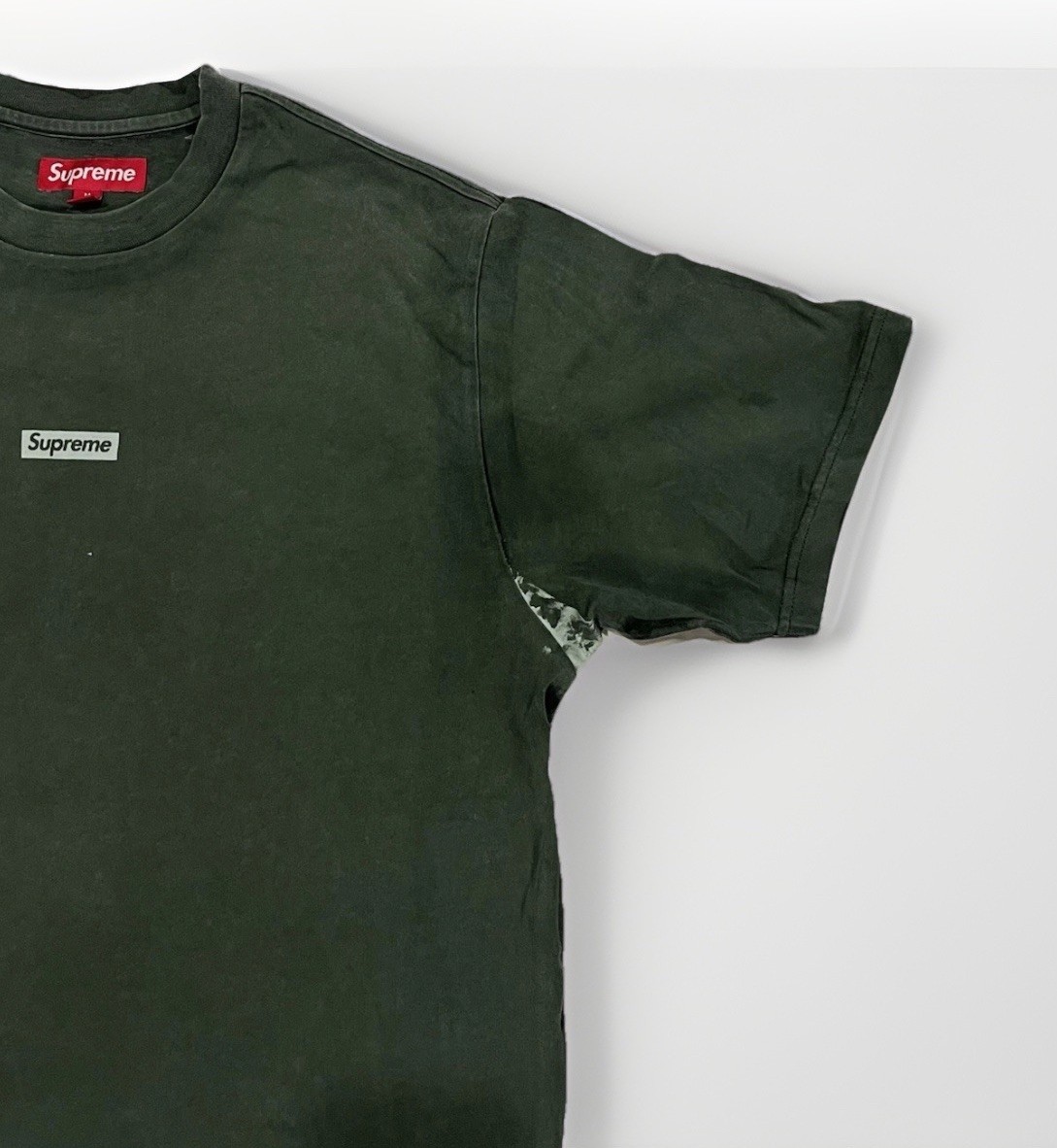 SUPREME T-Shirt OVERPRINT BOX LOGO S/S Top SS24 Green MEDIUM 100% COTTON gallery