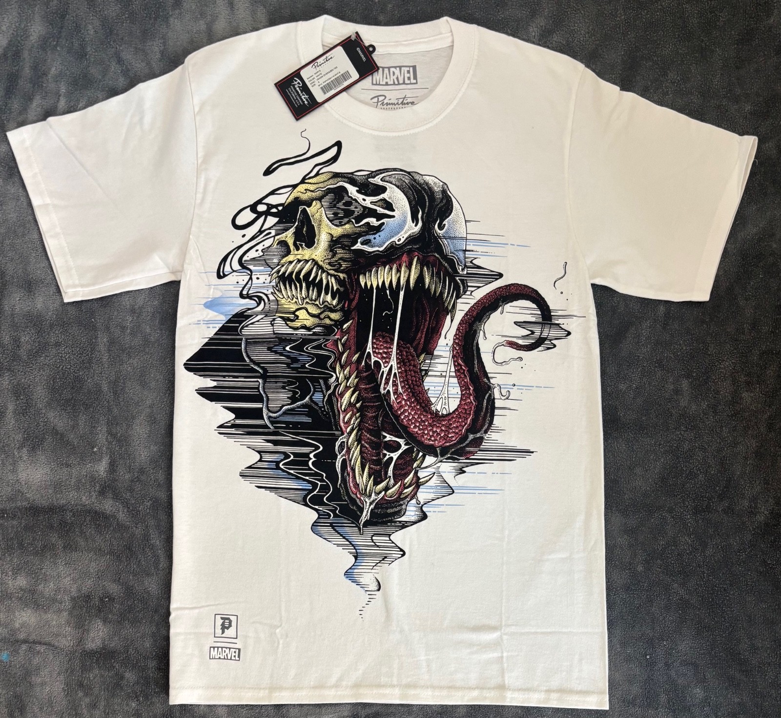 PRIMITIVE VENOM T-SHIRT WHITE SIZE SMALL