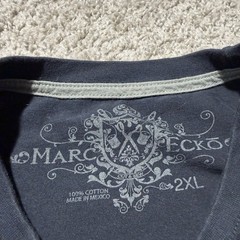 Vintage Y2k Marc Ecko Cut Sew Skull Bling Rhinestone T Shirt 2XL Grunge Black