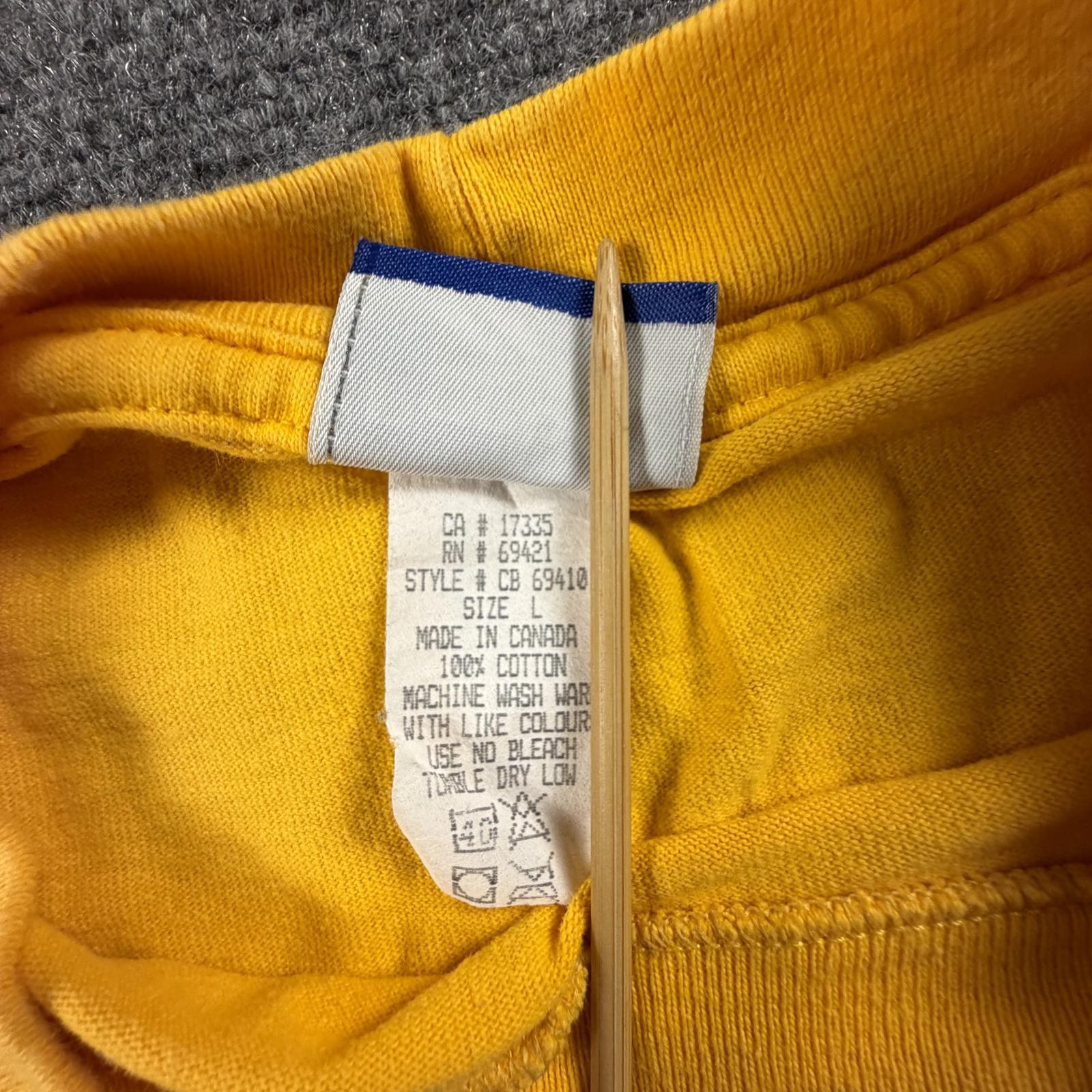 Reebok Men's Long Sleeve Activewear Shirt Yellow Size Large #1007 gallery