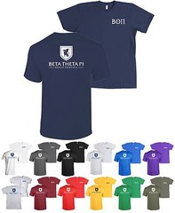 Beta Theta Pi Fraternity Bella + Canvas Shirt Men of Principle Coat of Arms