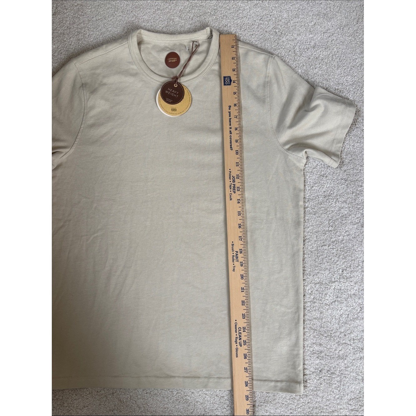 Common People Supersoft Heavyweight Relaxed Fit Cotton Tshirt Tan Mens Medium gallery