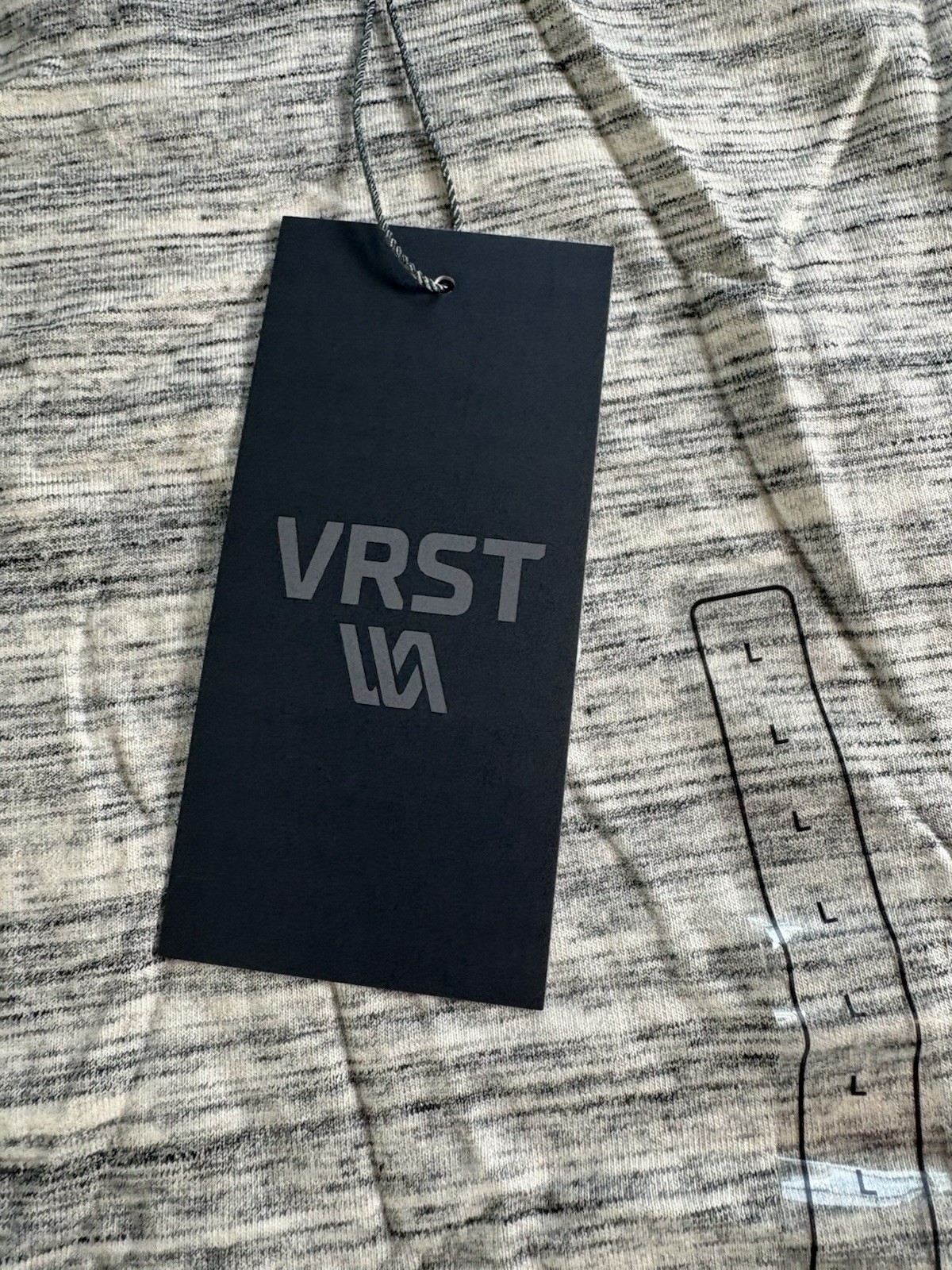 VRST Men's Large Silver Shadow Marble Short Sleeve Essential Pocket Tee Breathe gallery