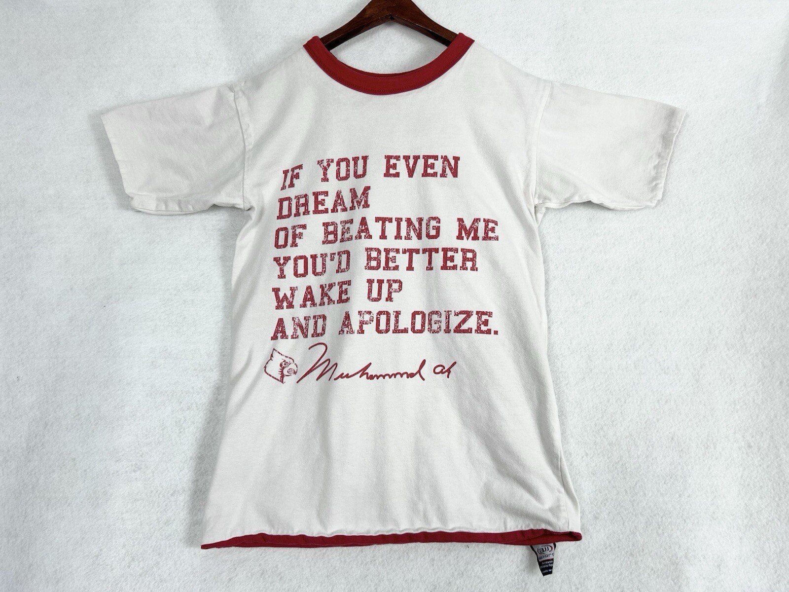 Rare Vintage Muhammad Ali Hip Hop Reversible T Shirt Made in USA Small gallery