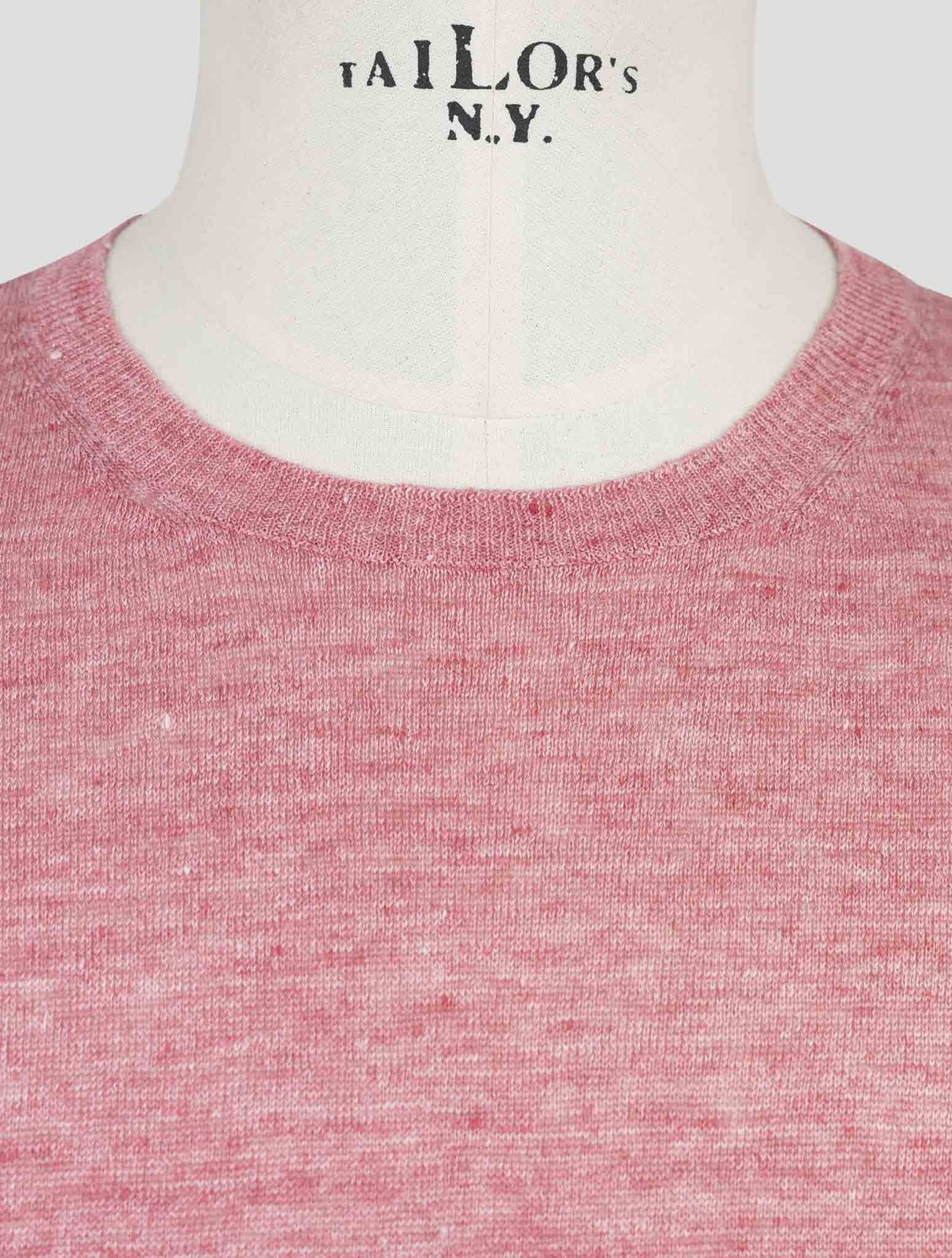 NEW GRAN SASSO RED LINEN T-SHIRT US 46 - EU 56 G4S78 gallery