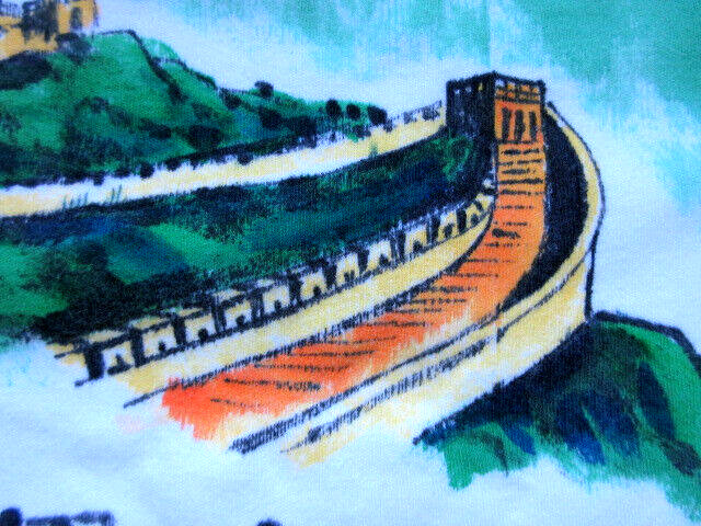 Vtg Hand Painted / SIGNED 1998 The Great Wall of China T Shirt Tee Shirt gallery
