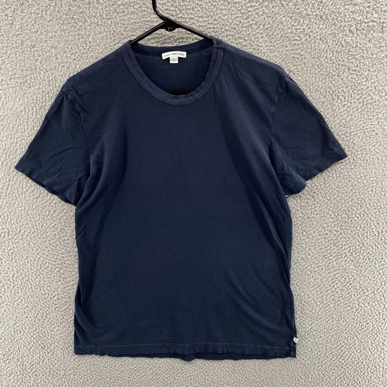 James Perse T Shirt Mens 2 Black Cotton Crew Neck Short Sleeve Made USA MLJ3311 gallery