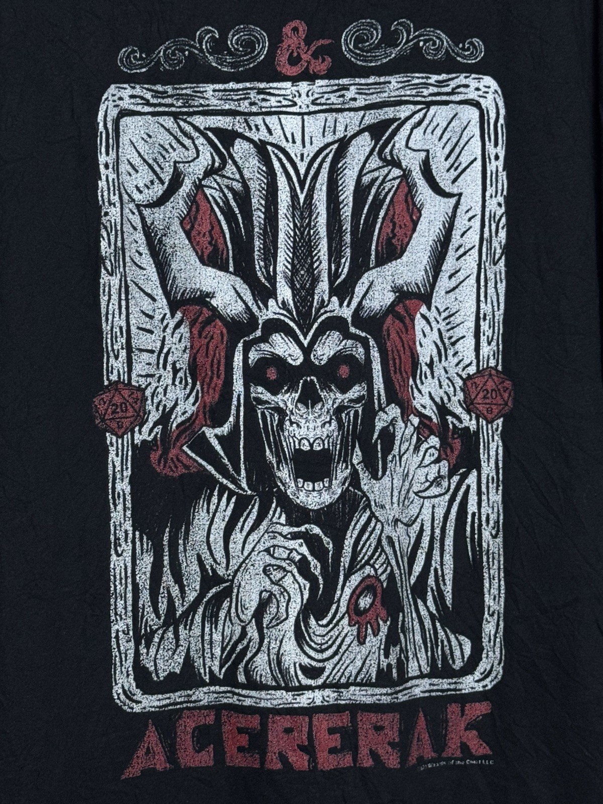 Dungeons & Dragons Acererak Demilich Card T-Shirt Men's 3XL Black DND Gaming Tee gallery