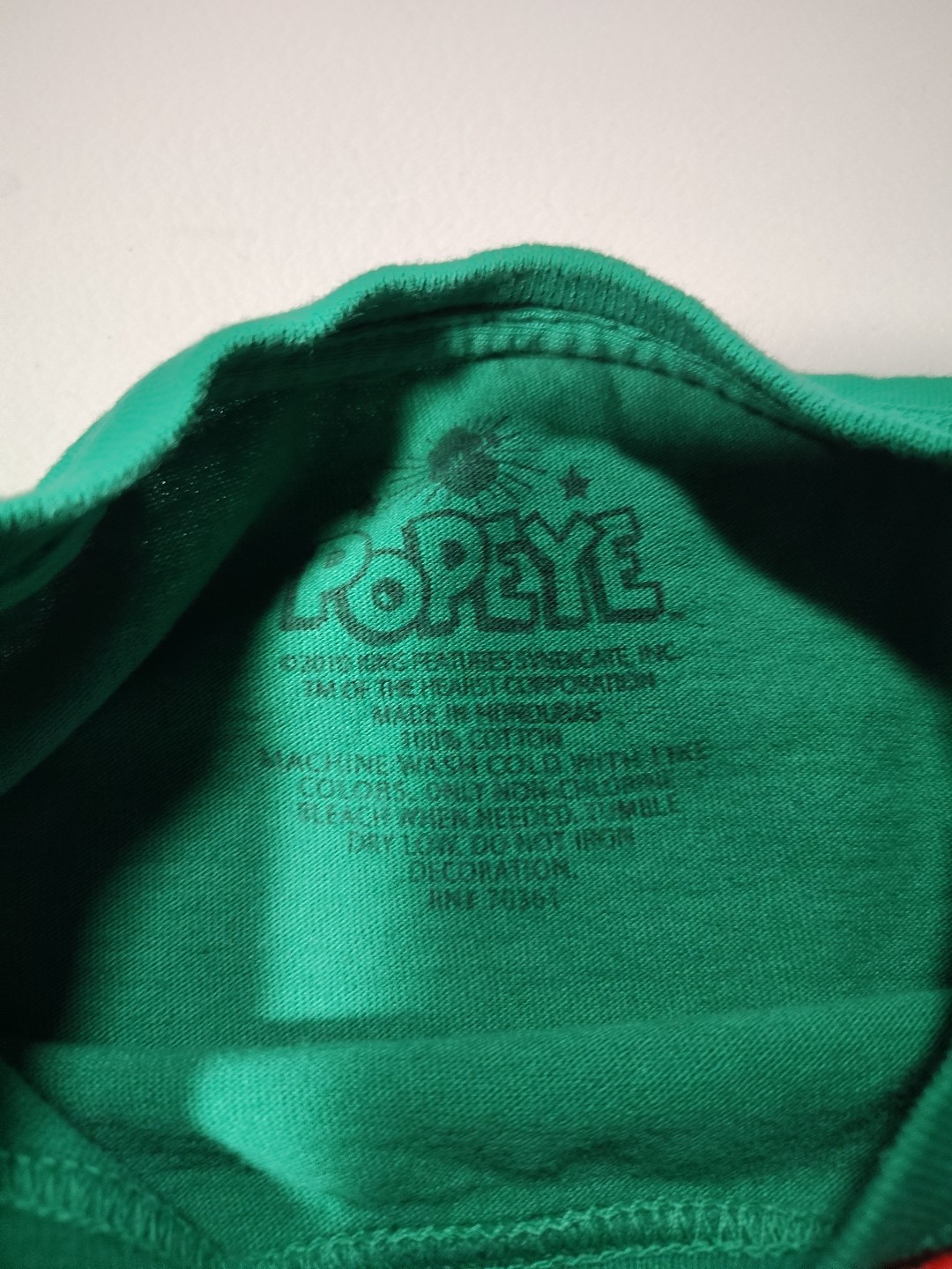 2000s Y2K 2010 Popeye Spinach Cartoon All Over Print Licensed T-Shirt M gallery