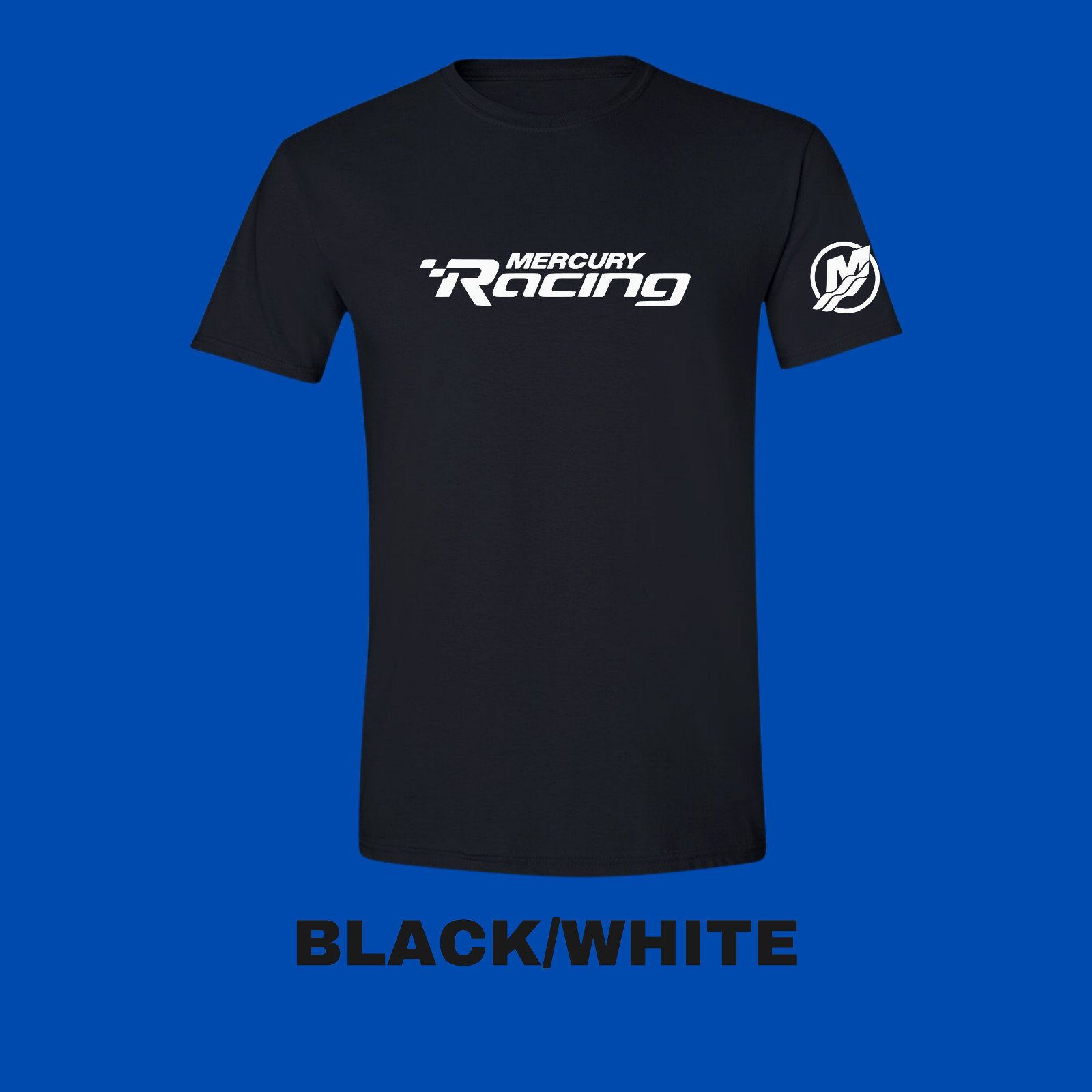 Mercury Racing Outboards Boating Mercruiser T-Shirt With FREE Vinyl Decal L@@K! gallery
