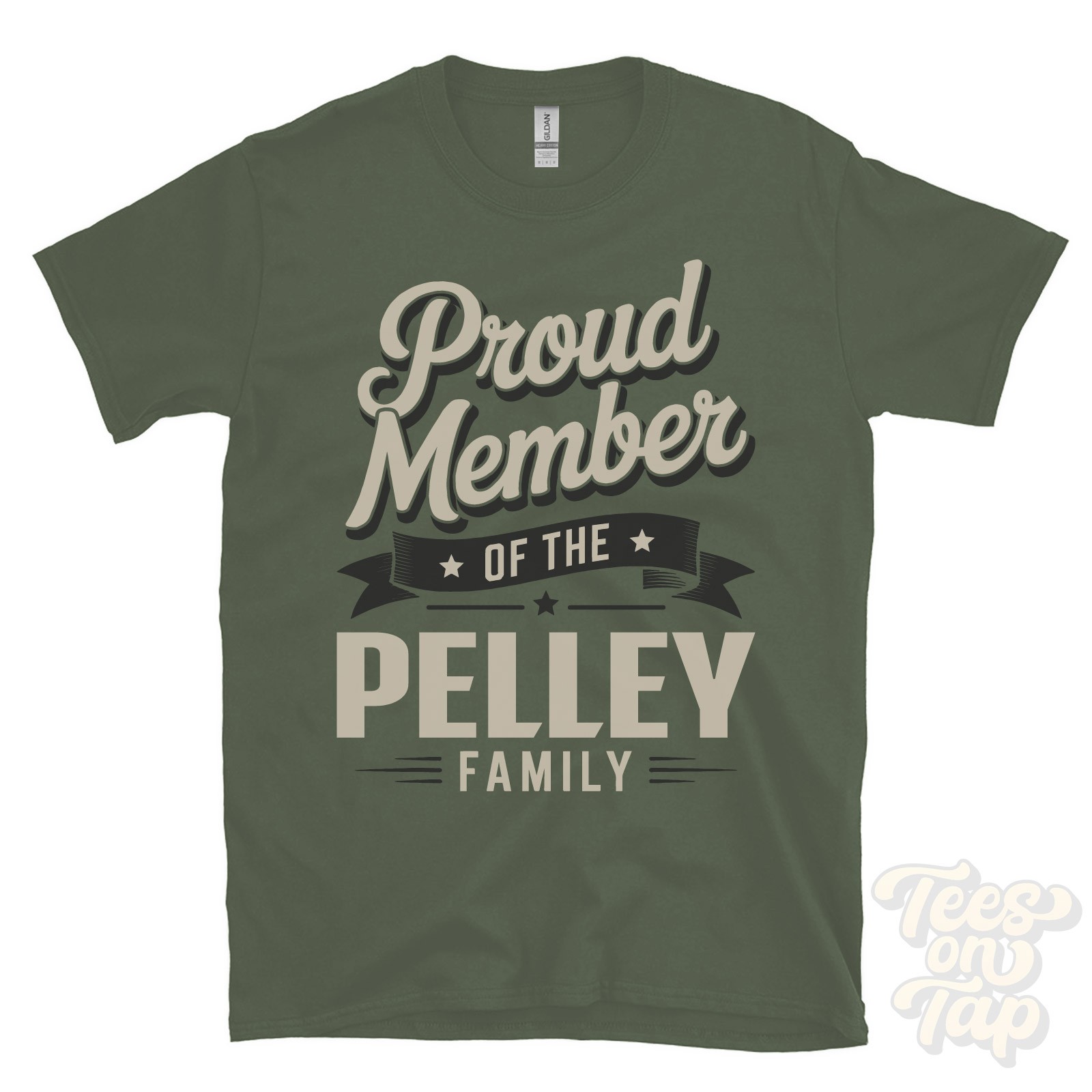 PROUD MEMBER OF THE PELLEY FAMILY T-SHIRT surname last name heritage ancestry
