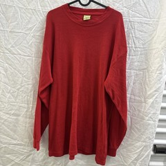 Lot (2) City Lab Classic Waffle Thermal Long Sleeve Brown/Red Shirt Mens XL