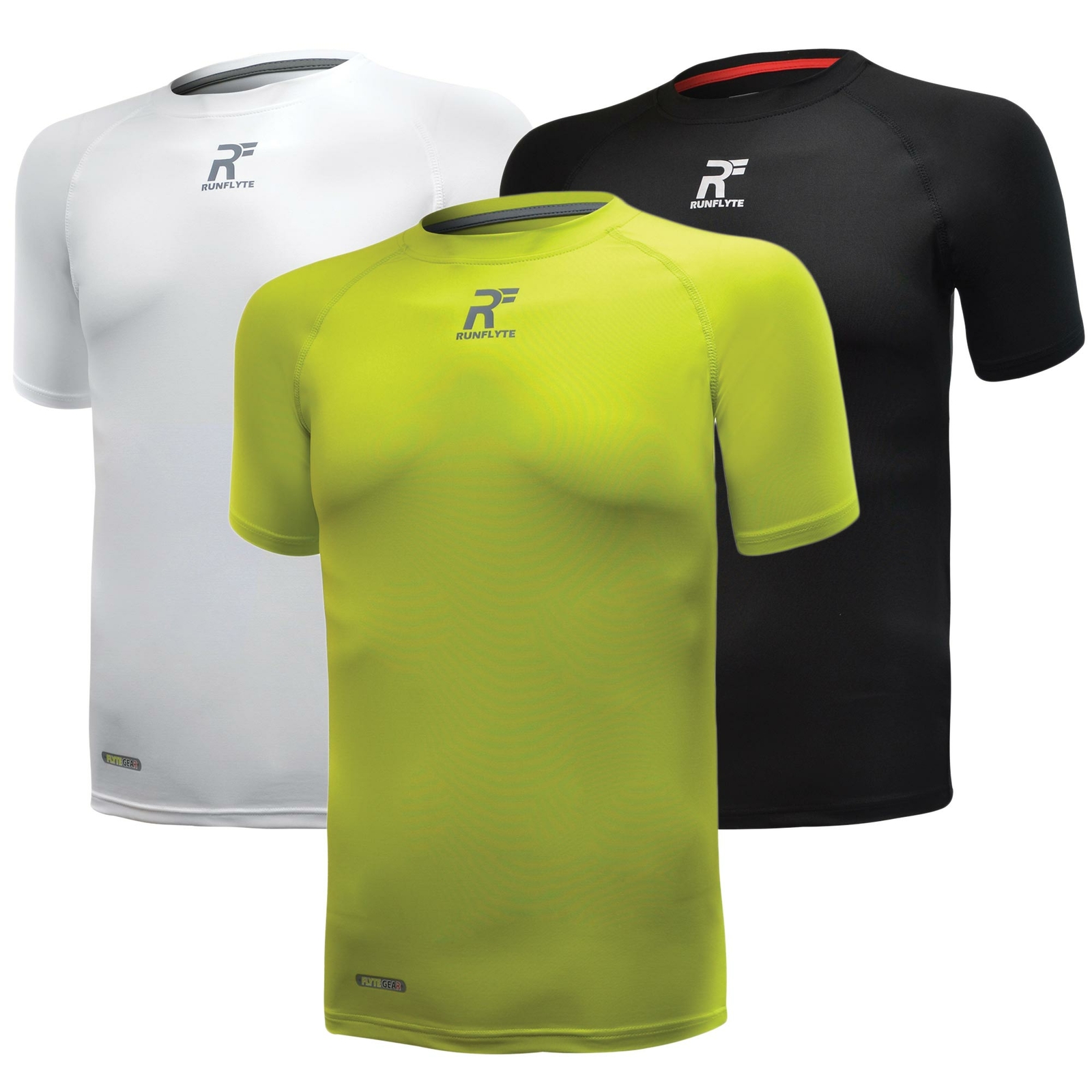 RunFlyte Men's Contour Stitch Short Sleeve T-Shirt Athletic Running Dry f1003 gallery