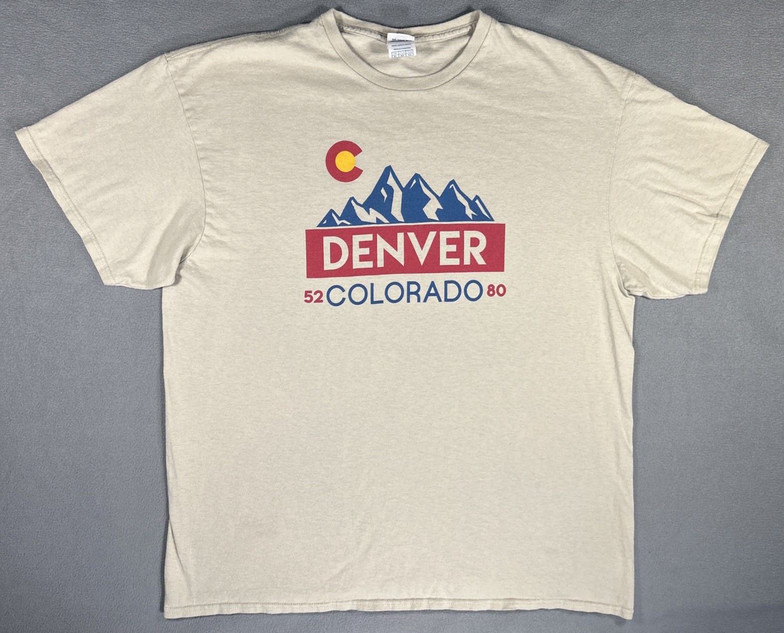 Denver Colorado 5280 Mens T-Shirt Size XL Off-White Short Sleeve gallery
