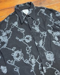 RARE VTG LORDS Hand Made Button Down Transparent Shirt Size XL GOTH PUNK ROCK