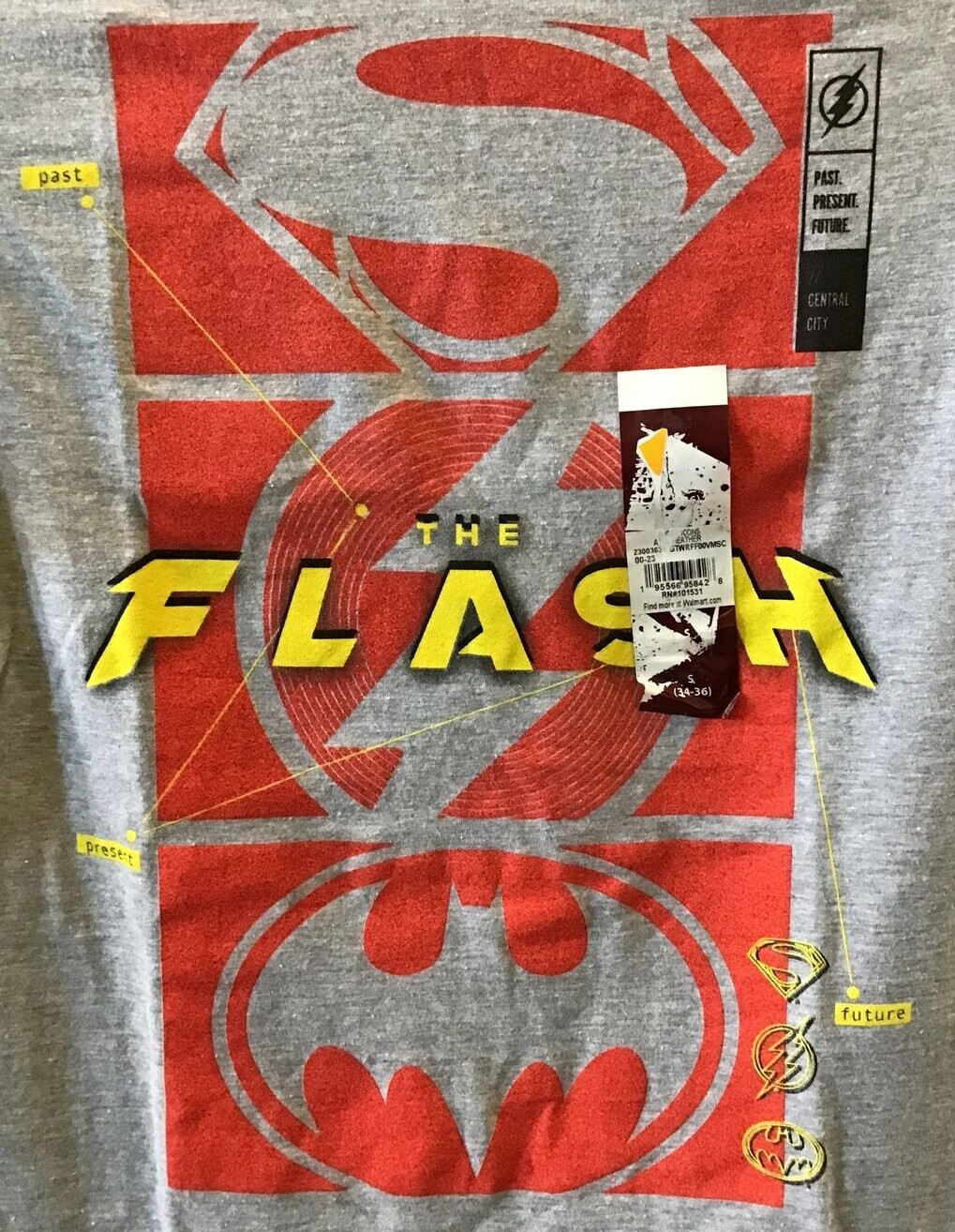 DC Comics THE FLASH Super Icons Men's S, M, L, XL, 2X, 3XL Heathr Gray Shirt S/S gallery