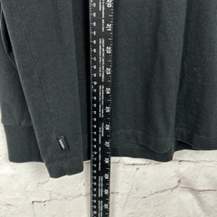 Vans Shirt Mens Medium Off The Wall Tee Classic Long Sleeve Plain Crewneck Black