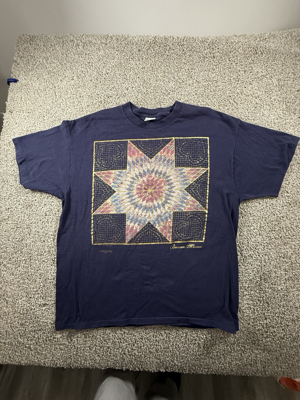 Vintage 90s Brandon Missouri Single Stitch T-shirt 2XL Streetwear Blue gallery