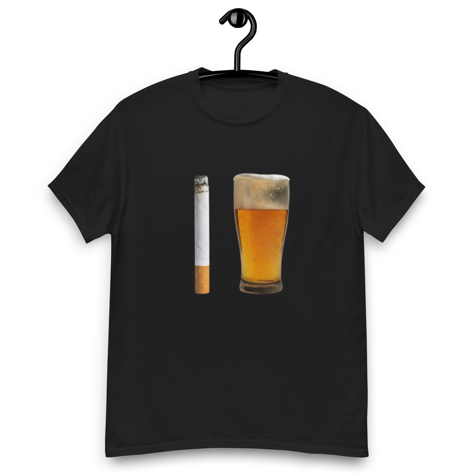 T-Shirt Birra e Sigaretta – Humor Nero Dank Meme – Maglietta Divertente