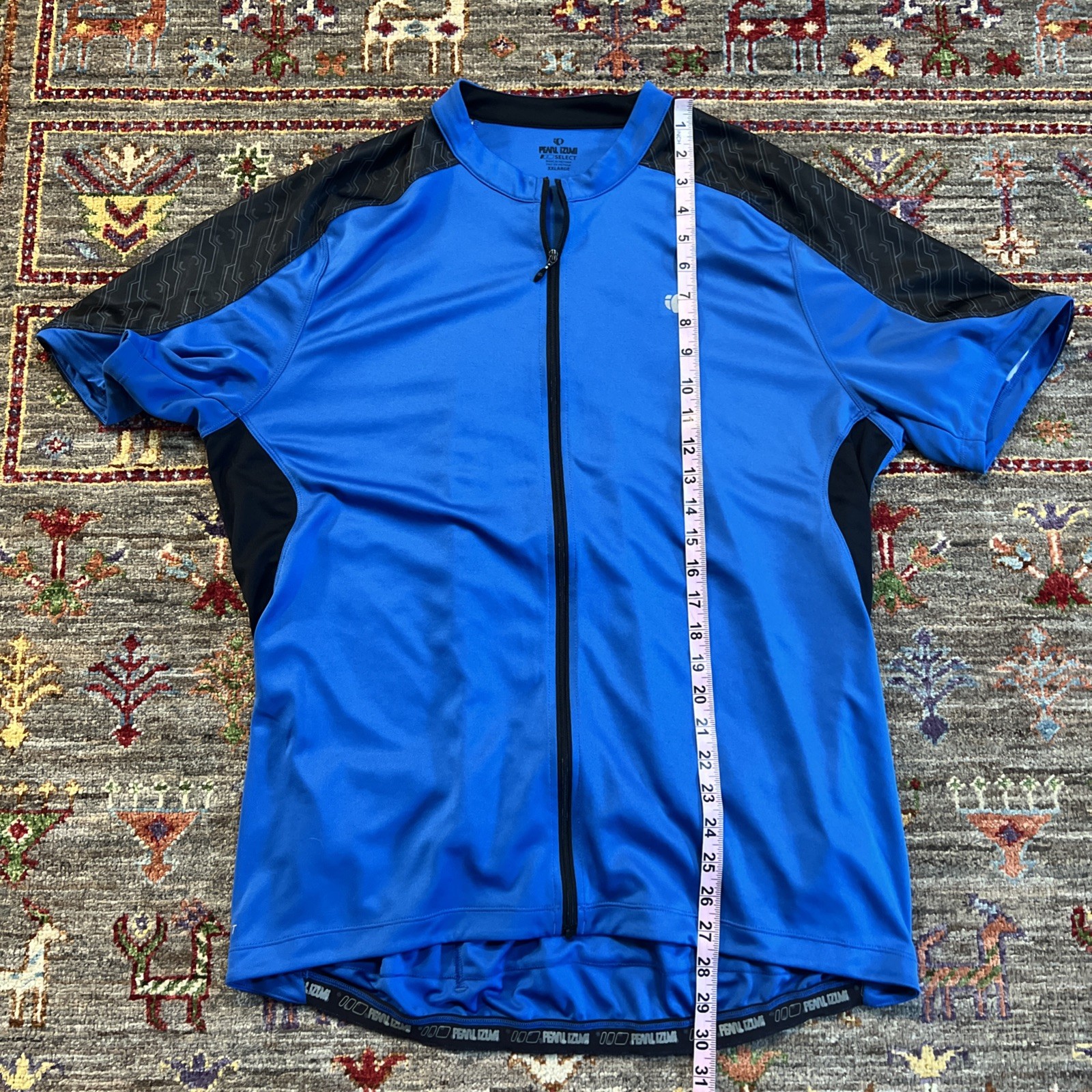 PEARL IZUMI Select Series Mens 2XL Blue Short Sleeve Full Zip Cycling Jersey gallery
